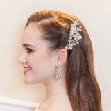 Joslyn Jewelry Set - Silver Cubic Zirconia Bridal Necklace and Earrings