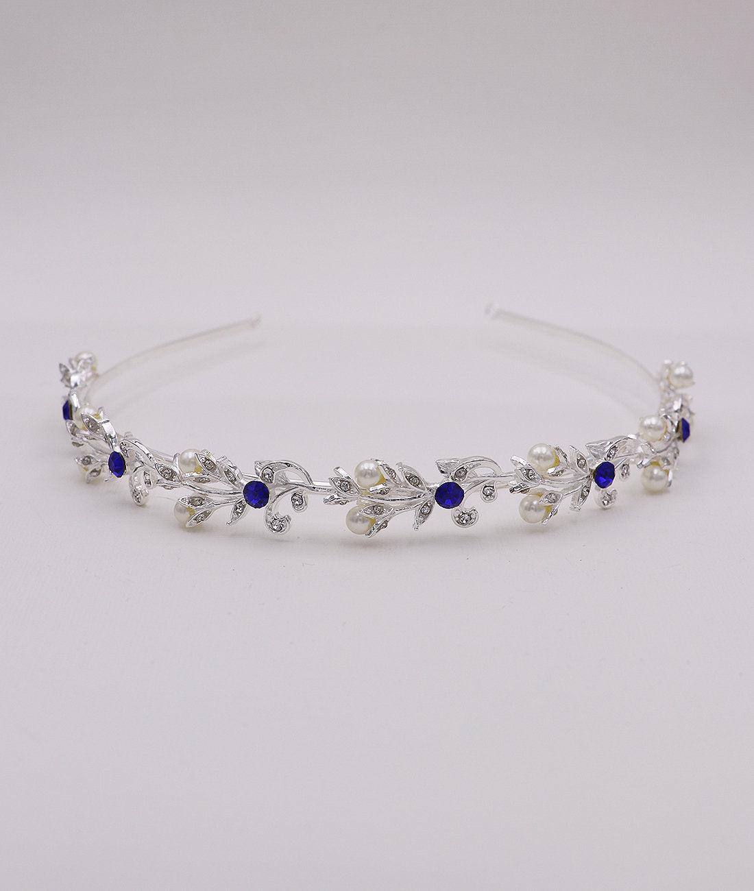 Ava Blue Crystal Pearl Headband