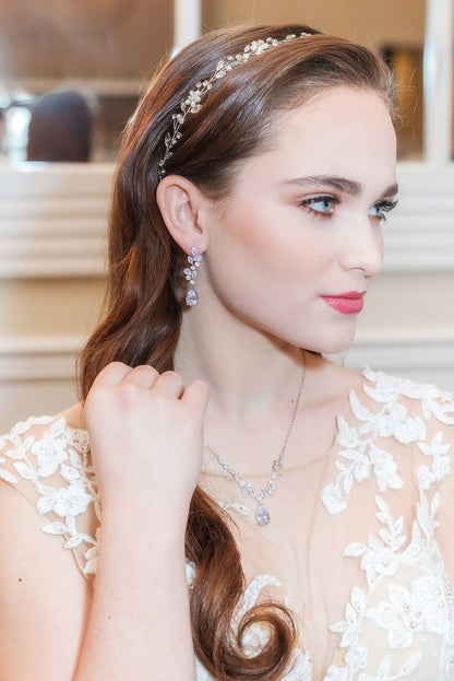 Natalia Long Earrings and Necklace Set