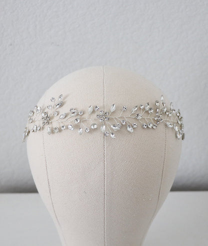 Reese Crystal Wedding Vine Headband