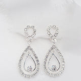 Virginia Clip on Crystal Earrings