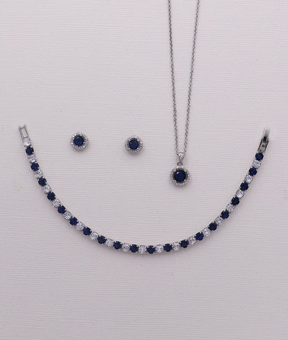 Karina Sapphire Blue Jewelry Set