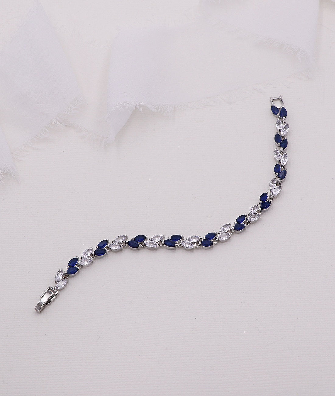 Evelyn Sapphire Blue and Clear Jewelry Set