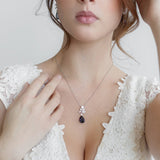 Natalia Sapphire Blue Cluster Earrings
