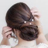 Karina Crystal Flower Hairpin Set of 3
