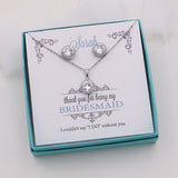 Ansley Bridesmaids Round Halo Jewelry Set