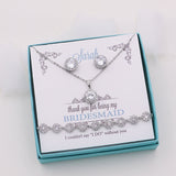 Ansley Bridesmaids Round Halo Jewelry Set