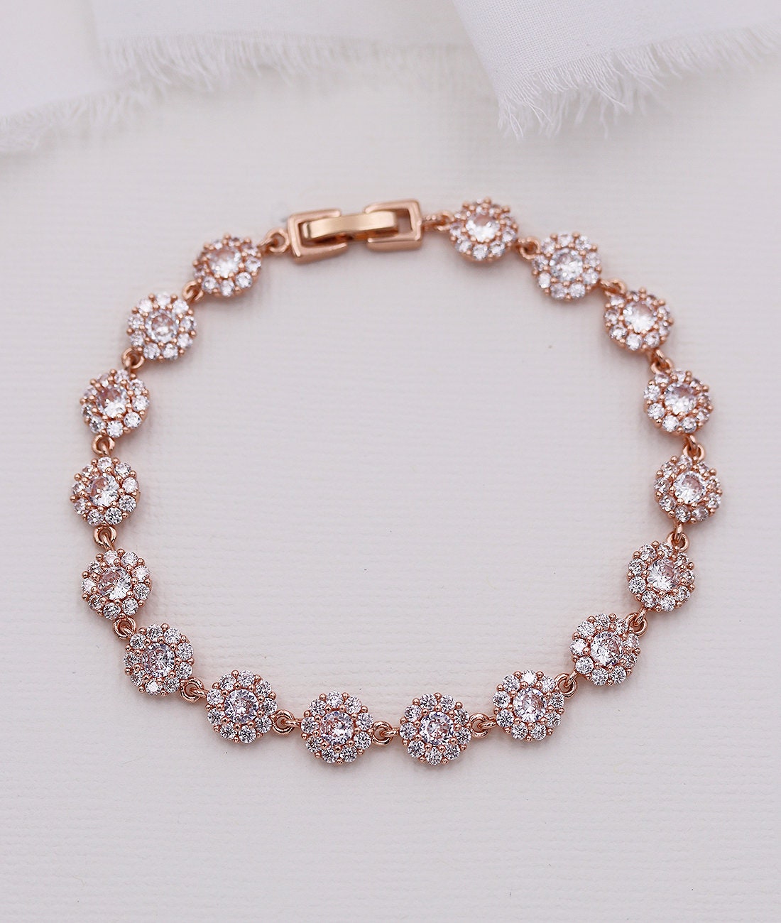Aubrie Halo CZ Bracelet