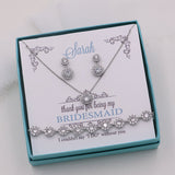 Aubrie Bridesmaids Earrings & Bracelet Set
