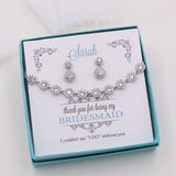 Aubrie Bridesmaids Earrings & Bracelet Set