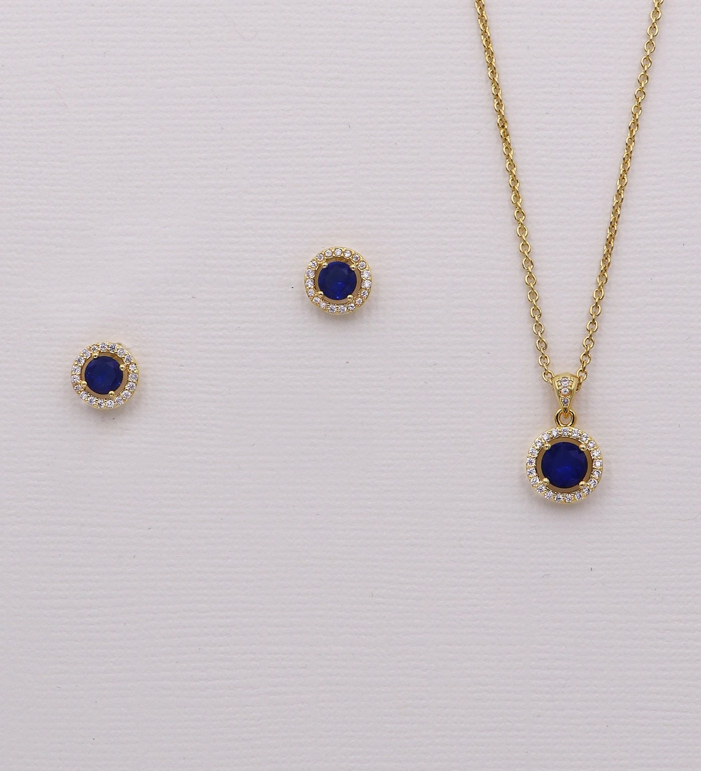 Karina Sapphire Blue Jewelry Set
