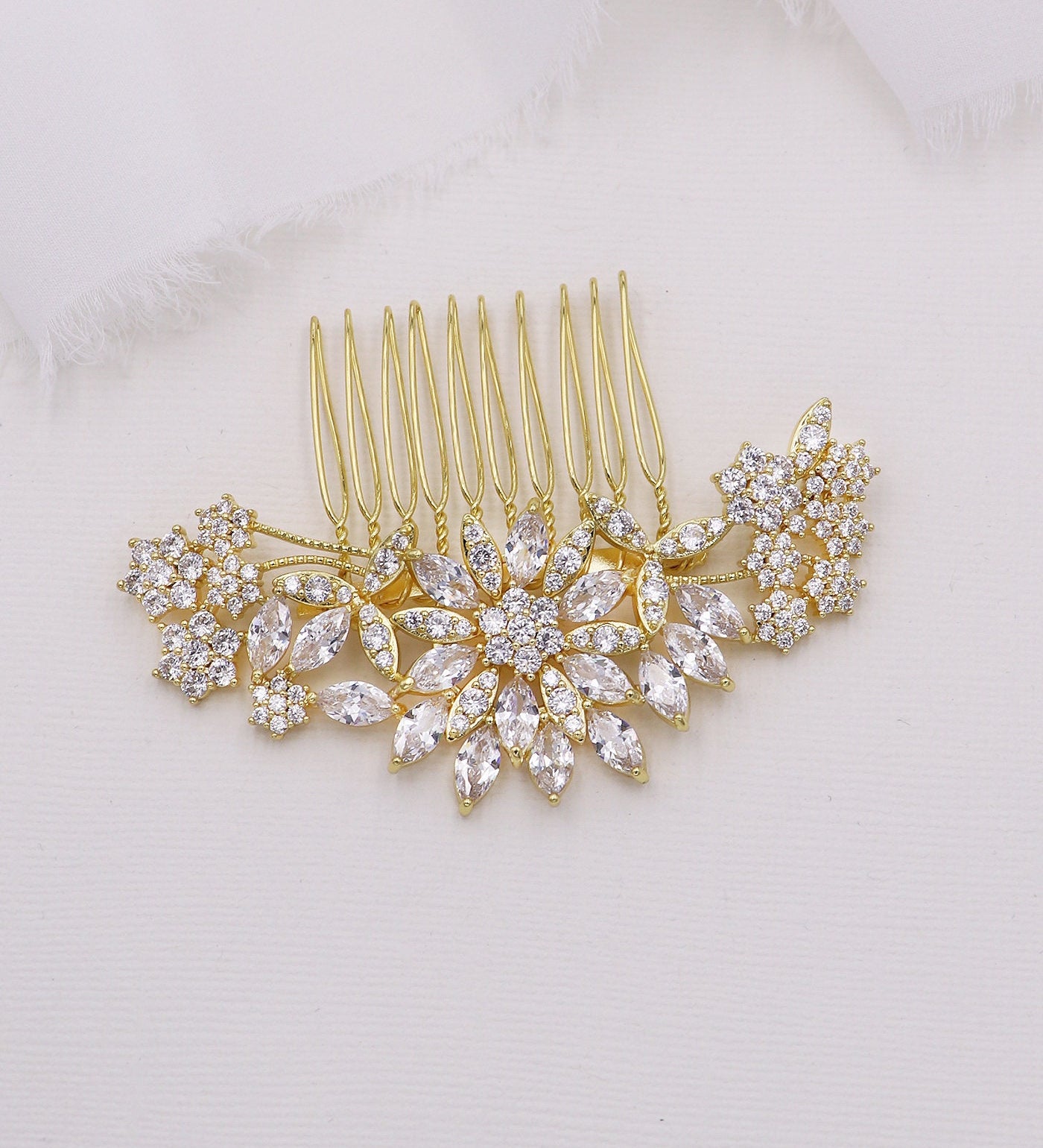 Milan CZ Bridal Comb