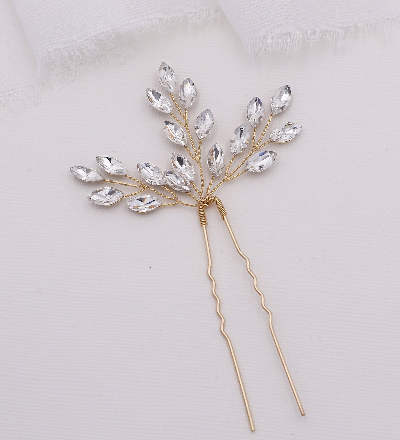 Candace Crystal Hairpin Set of 2