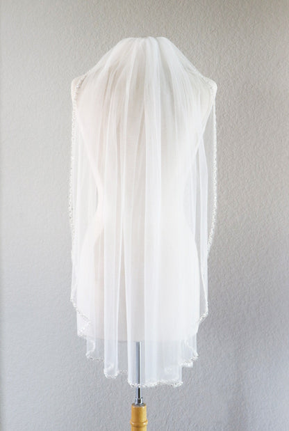 Pearl Beaded Wedding Veil