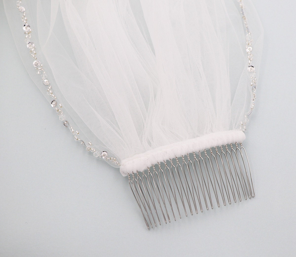 Crystal Edge Wedding Veil