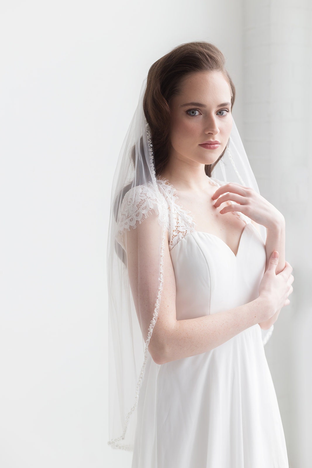 Pearl Beaded Wedding Veil