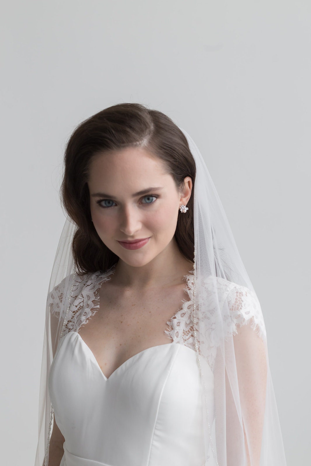 Pearl and Crystal Edge Wedding Veil