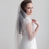 Pearl and Crystal Edge Wedding Veil