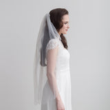 Scalloped Beaded Wedding Veil
