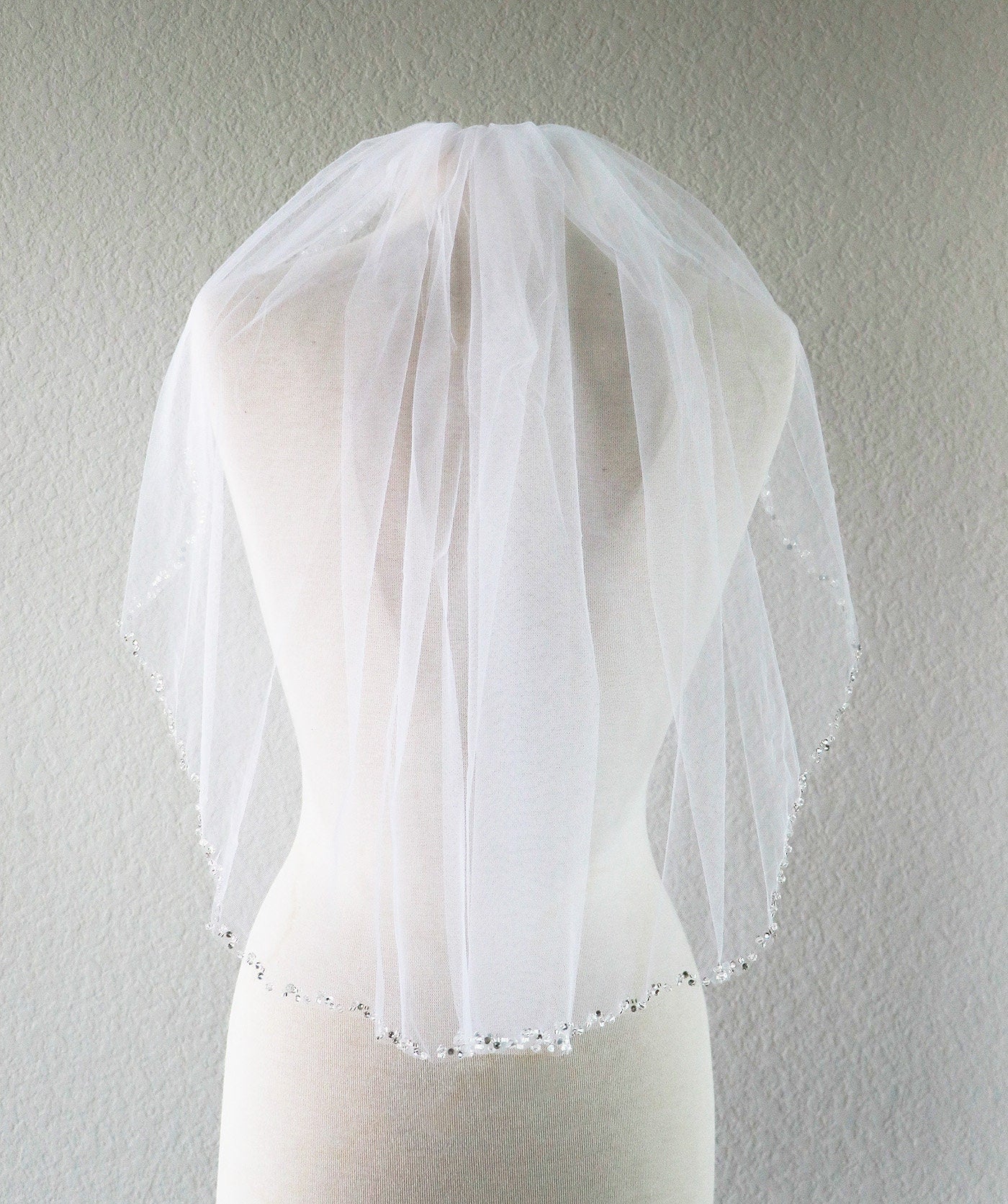 Crystal Beaded Wedding Veil