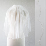 Scalloped Beaded First Communion Veil