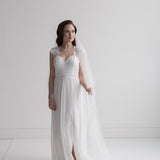 Two Layer Raw Edge Veil