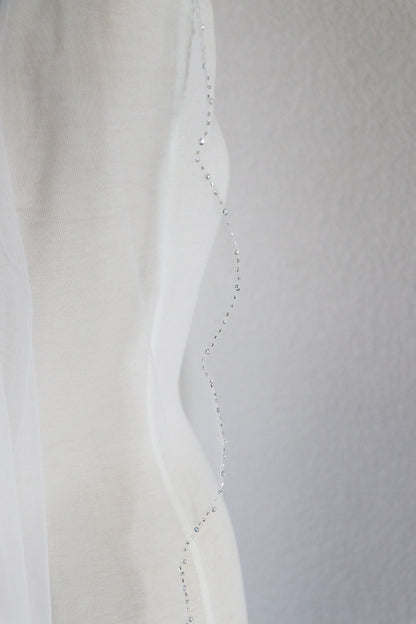 Scalloped Beaded Wedding Veil