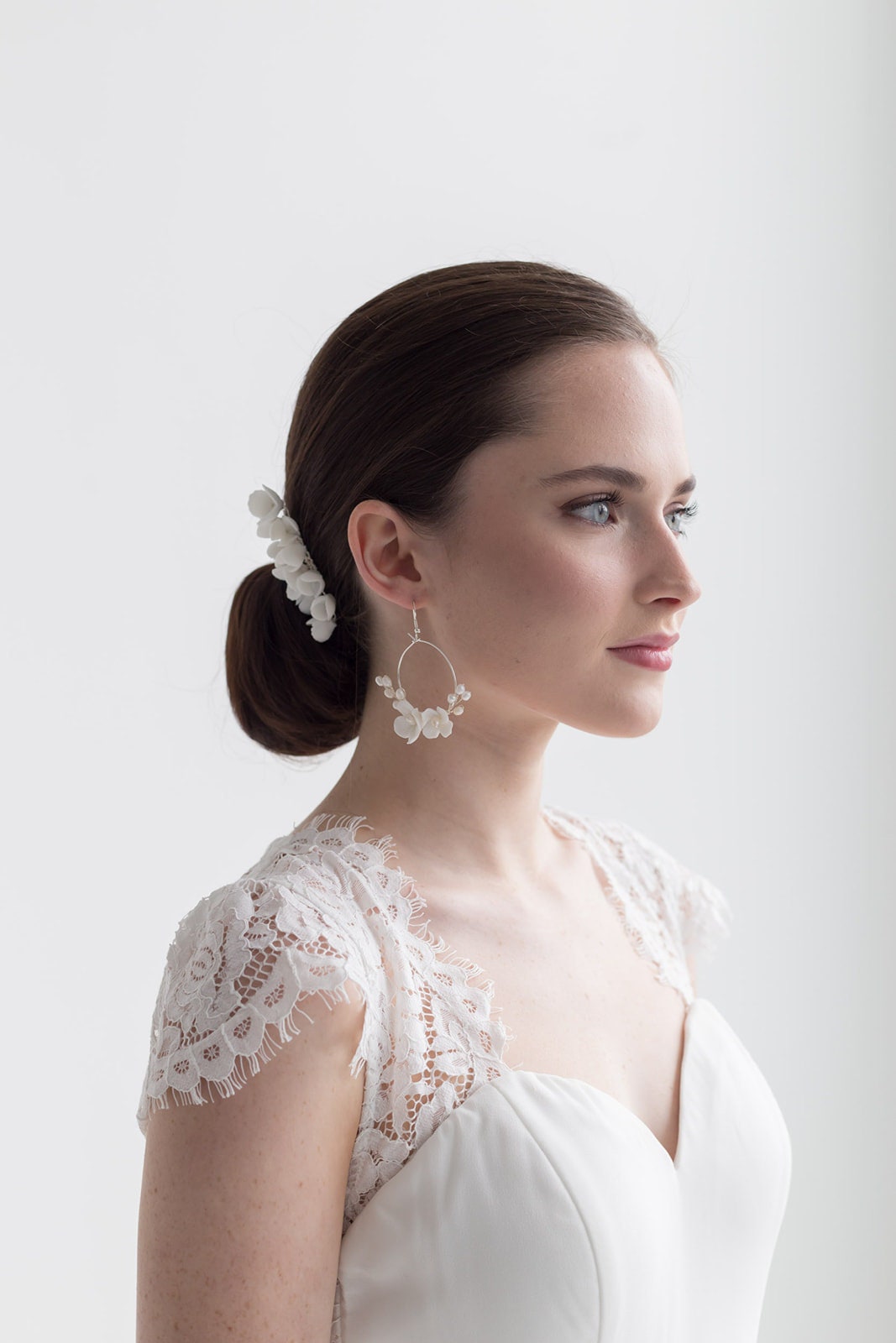 Tori Flower Wedding Earrings