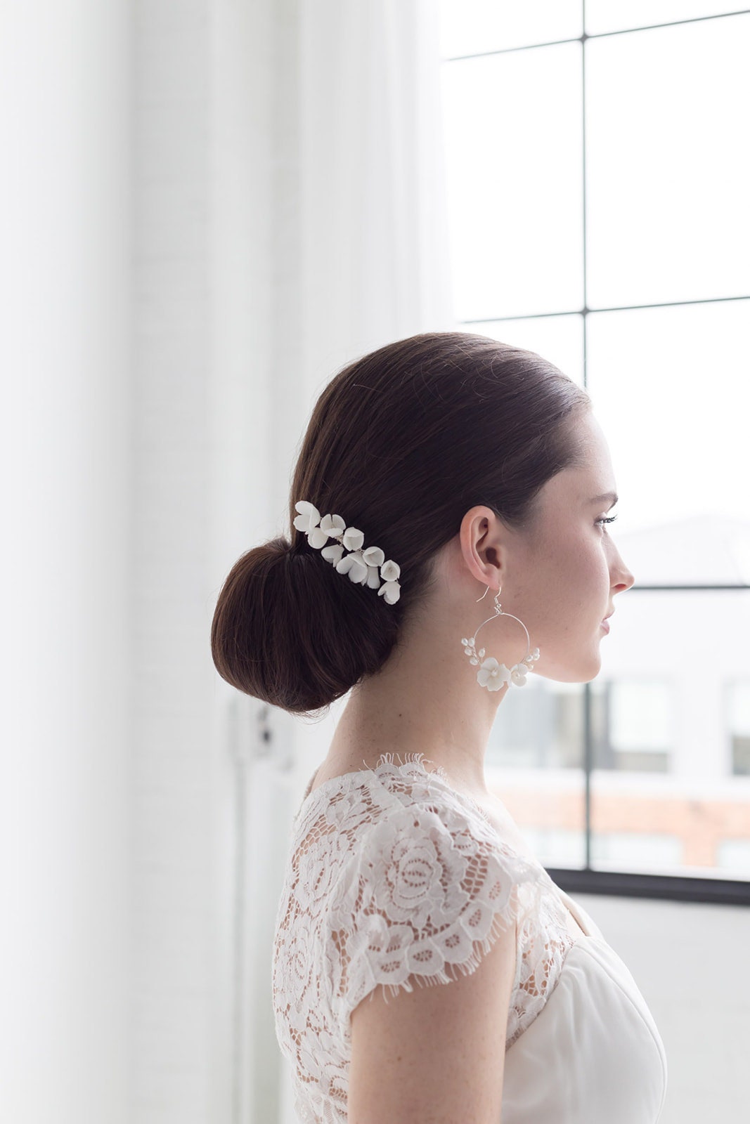 Tori Flower Wedding Earrings