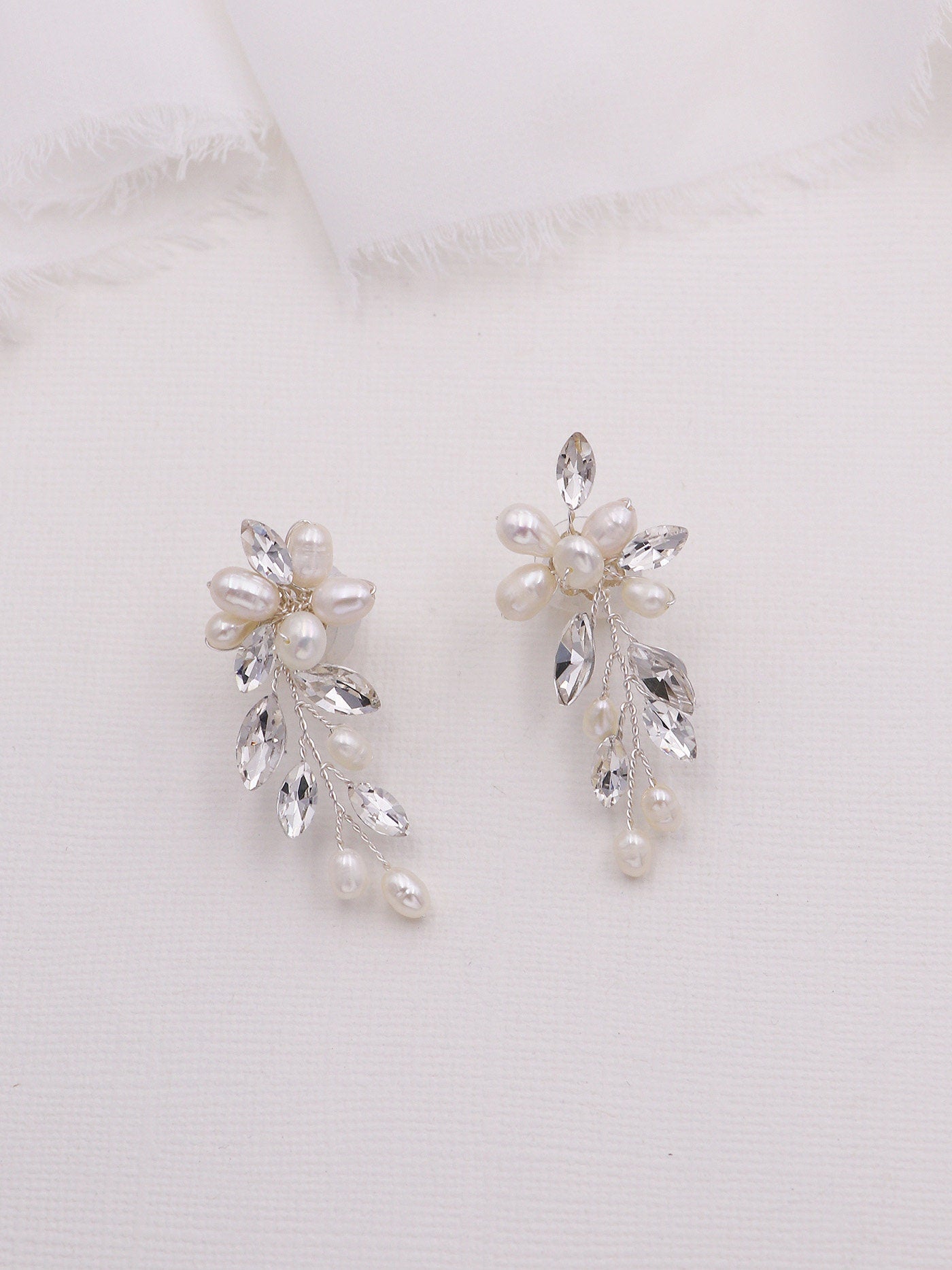 Amelia Freshwater Pearl Wedding Earrings