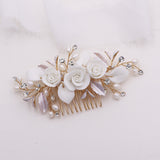 Rose Petals Flower Comb