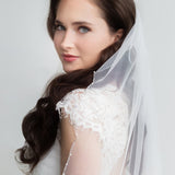 Scalloped Beaded Wedding Veil
