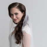 Scalloped Beaded Wedding Veil