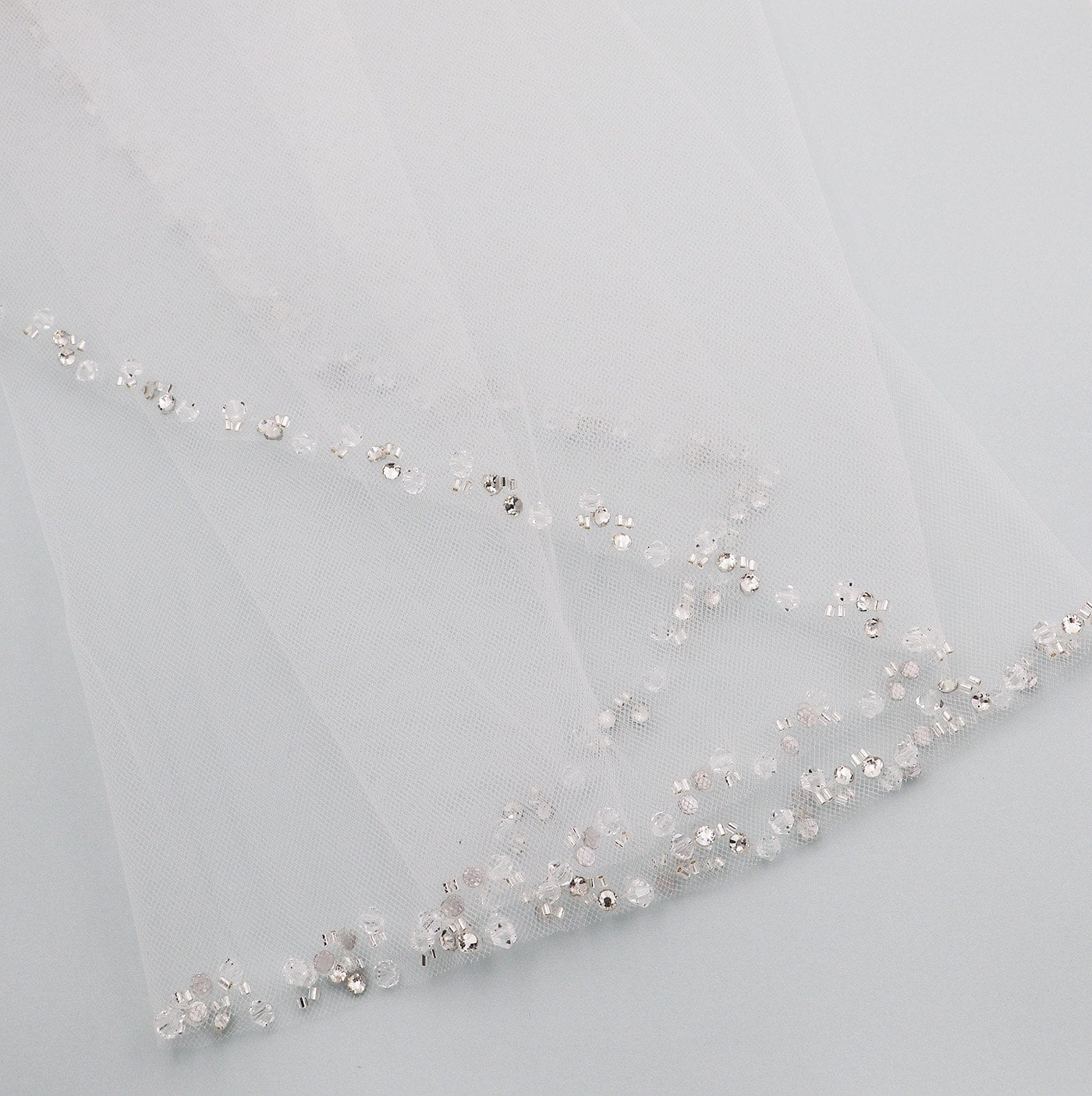 Crystal Beaded Wedding Veil