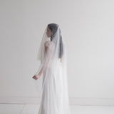Two Layer Raw Edge Veil