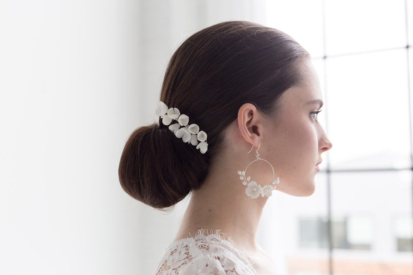 Tori Flower Wedding Earrings