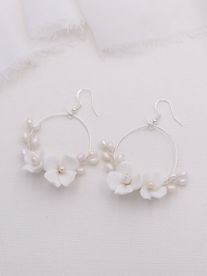 Tori Flower Wedding Earrings