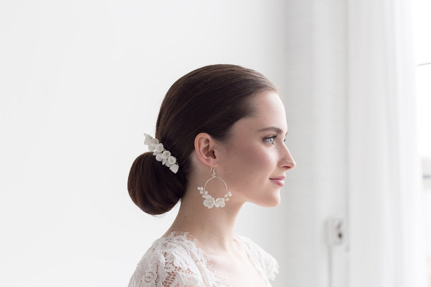 Tori Flower Wedding Earrings