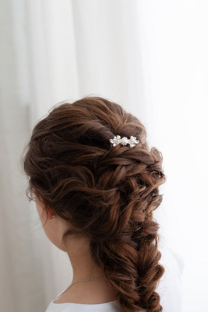 Amanda Crystal and Pearl Wedding Comb