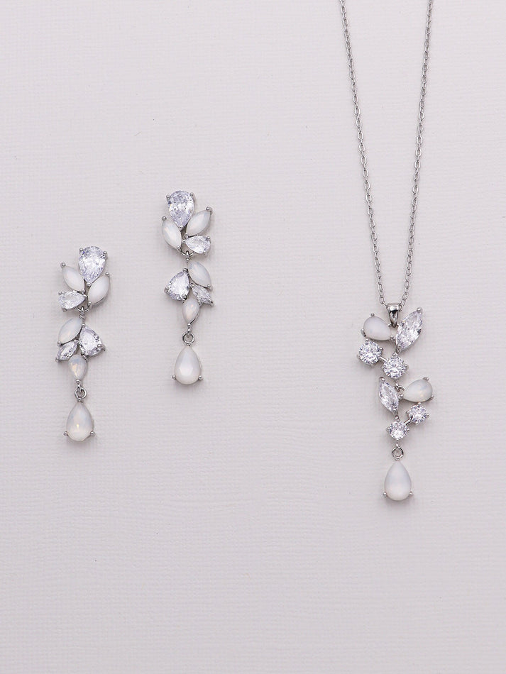 White Opal Jewelry Set