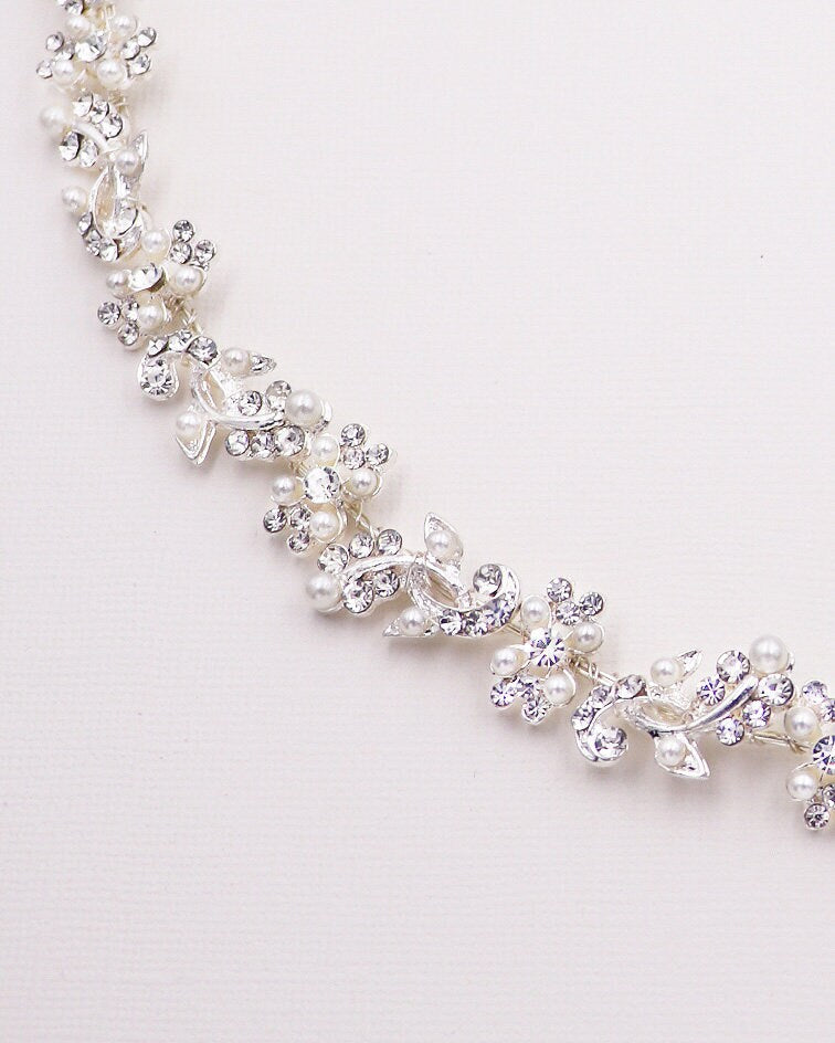 Flora Silver Headband