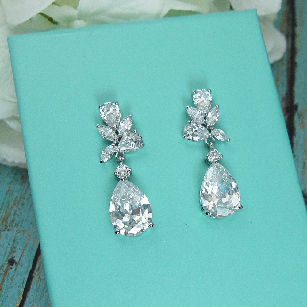 Natalia Cluster CZ Earrings